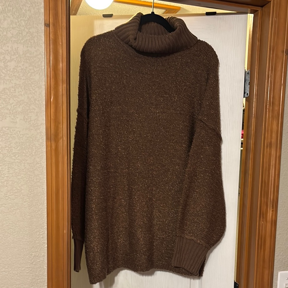 Cozy Brown Turtleneck Sweater